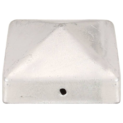 Tappi per Pali a Piramide 6 pz in Metallo Zincato 71x71 mm