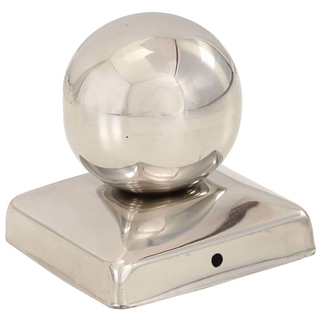 Tappi per Pali 6 pz Estremità a Globo in Acciaio Inox 71x71 mm