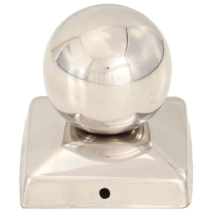 Tappi per Pali 6 pz Estremità a Globo in Acciaio Inox 71x71 mm