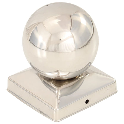 Tappi per Pali 6 pz EstremitÃ  a Globo in Acciaio Inox 91x91 mm