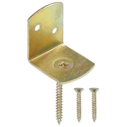 Staffe per Pannello di Recinzione 48 pz a L in Metallo Zincato