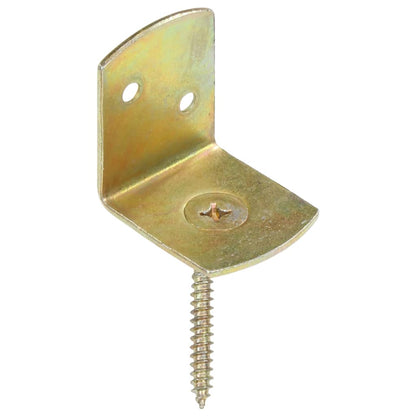 Staffe per Pannello di Recinzione 48 pz a L in Metallo Zincato