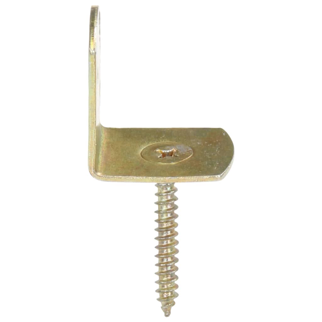Staffe per Pannello di Recinzione 48 pz a L in Metallo Zincato