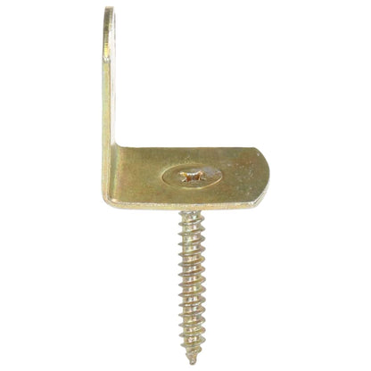 Staffe per Pannello di Recinzione 48 pz a L in Metallo Zincato