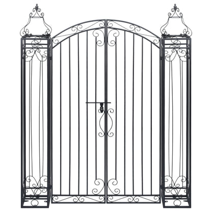 Cancello Ornamentale da Giardino Ferro Battuto 122x20,5x160 cm