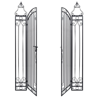 Cancello Ornamentale da Giardino Ferro Battuto 122x20,5x160 cm