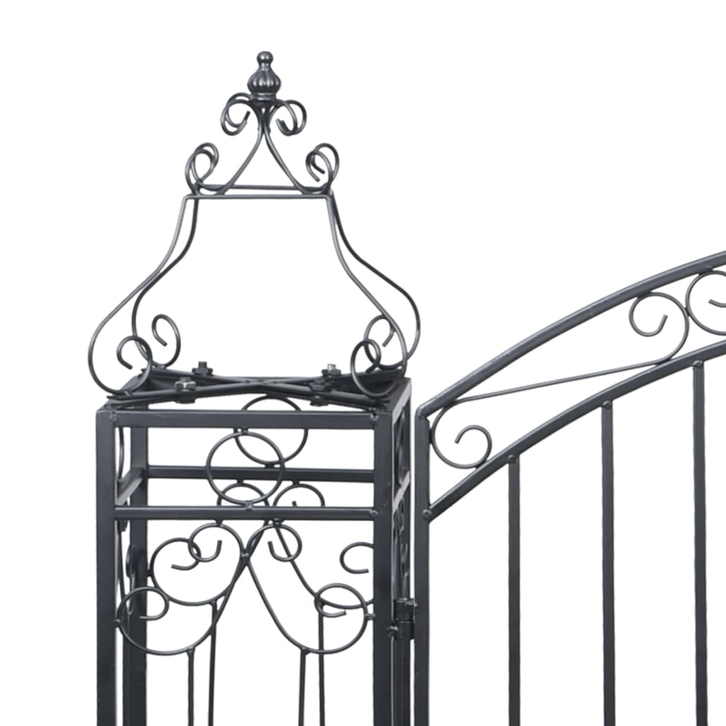 Cancello Ornamentale da Giardino Ferro Battuto 122x20,5x160 cm