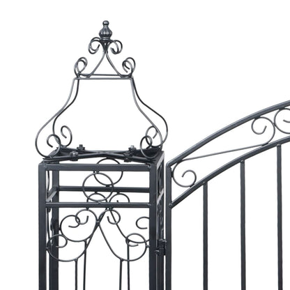 Cancello Ornamentale da Giardino Ferro Battuto 122x20,5x160 cm