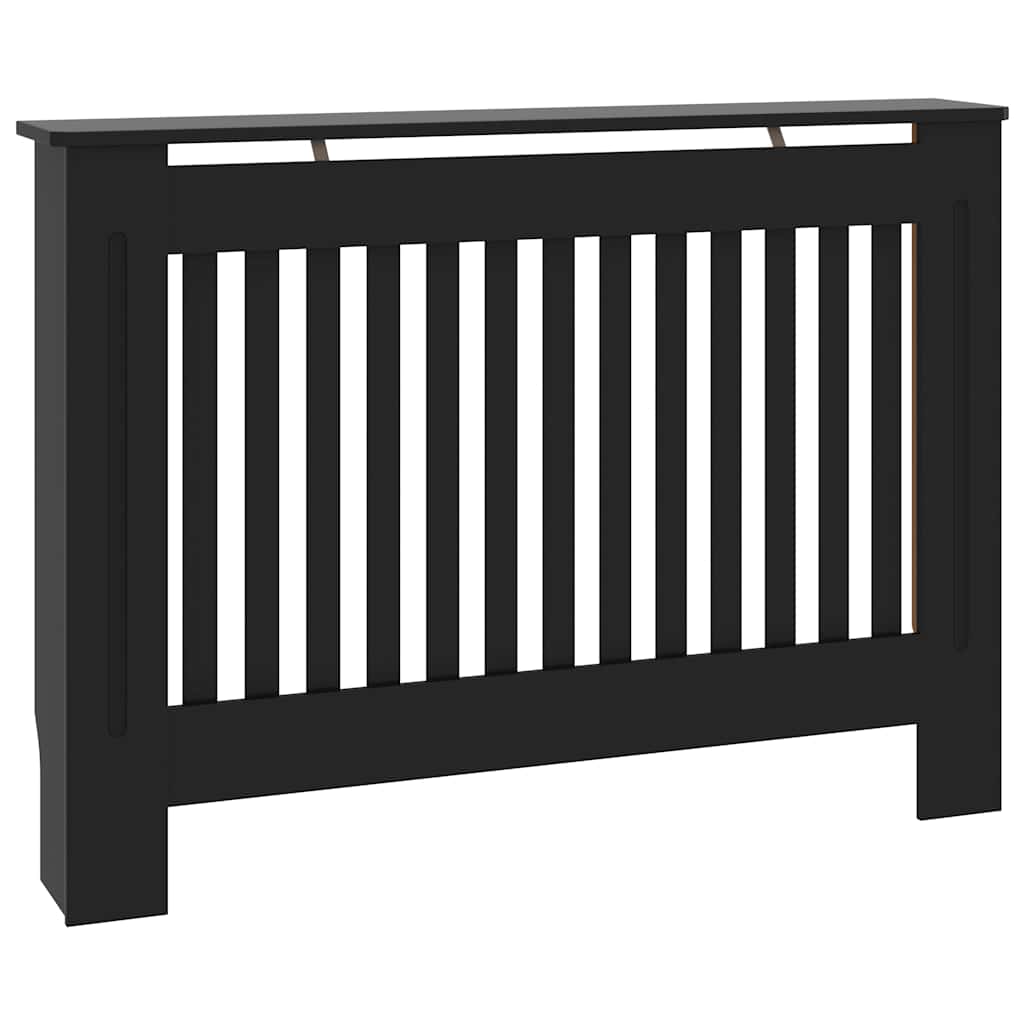 Copertura per Radiatore Nera 112x19x81,5 cm in MDF