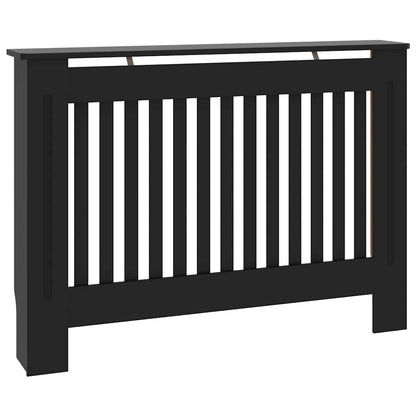 Copertura per Radiatore Nera 112x19x81,5 cm in MDF