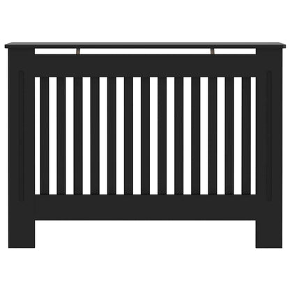 Copertura per Radiatore Nera 112x19x81,5 cm in MDF