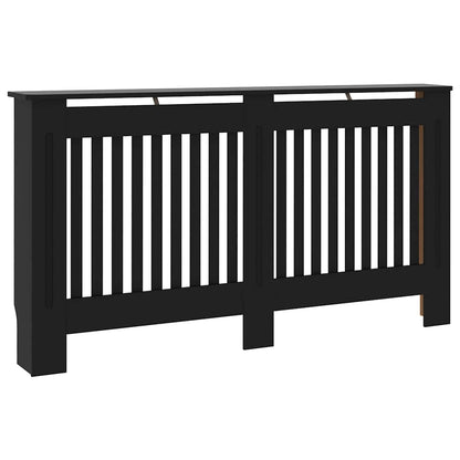 Copertura per Radiatore Nera 152x19x81,5 cm in MDF