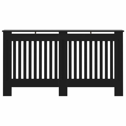 Copertura per Radiatore Nera 152x19x81,5 cm in MDF