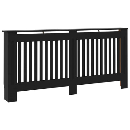 Copertura per Radiatore Nera 172x19x81,5 cm in MDF