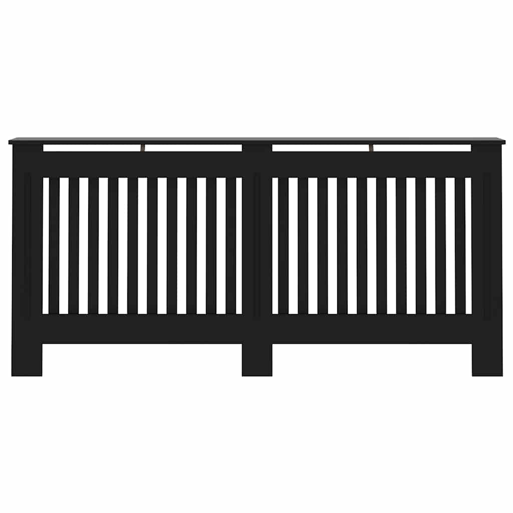 Copertura per Radiatore Nera 172x19x81,5 cm in MDF