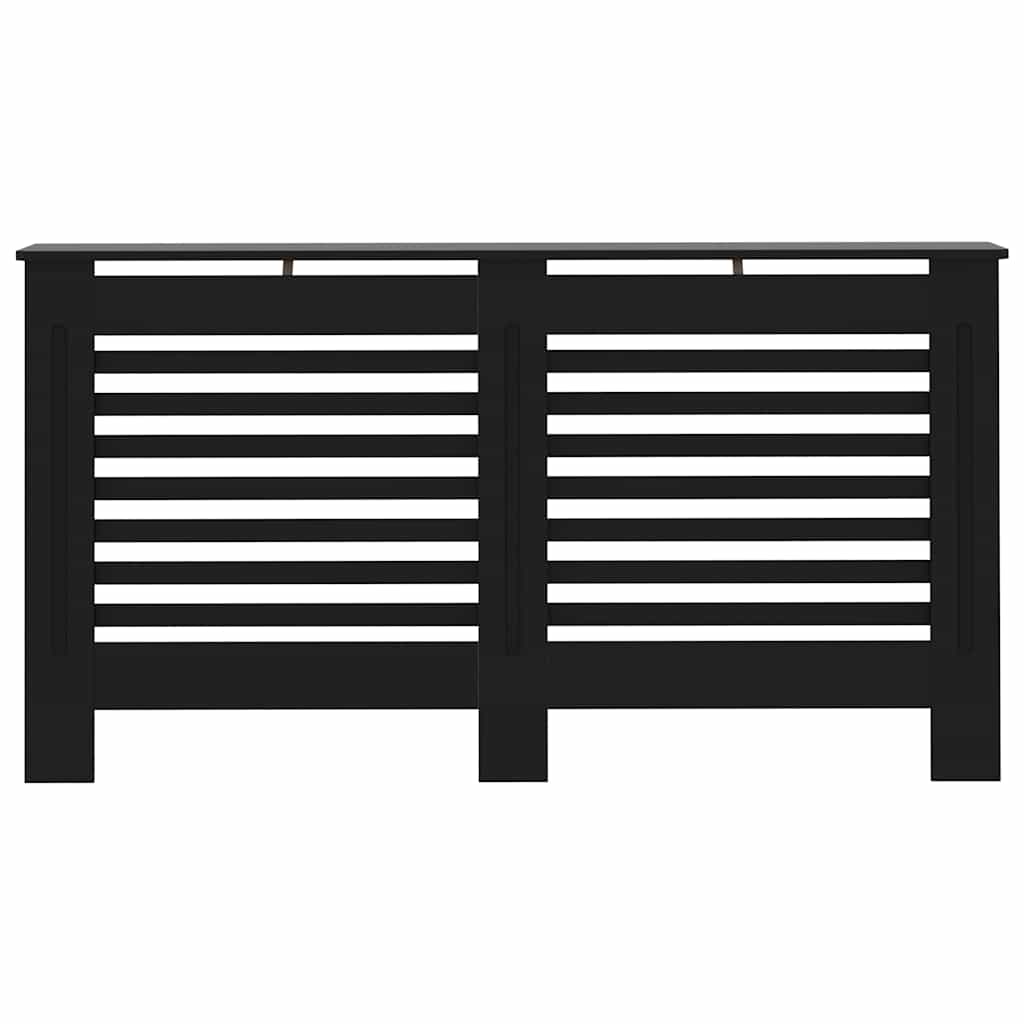 Copertura per Radiatore Nera 152x19x81,5 cm in MDF