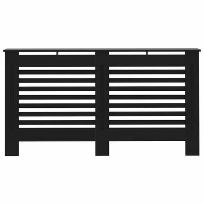 Copertura per Radiatore Nera 152x19x81,5 cm in MDF