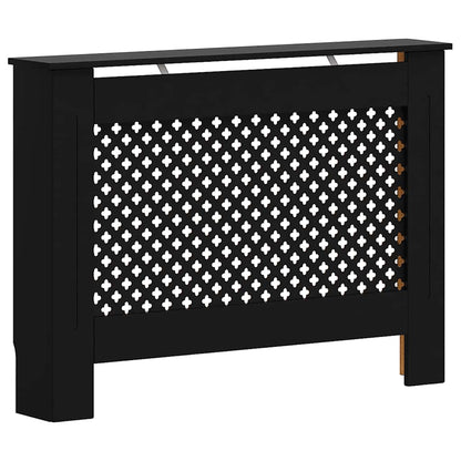 Copertura per Radiatore Nera 112x19x81,5 cm in MDF