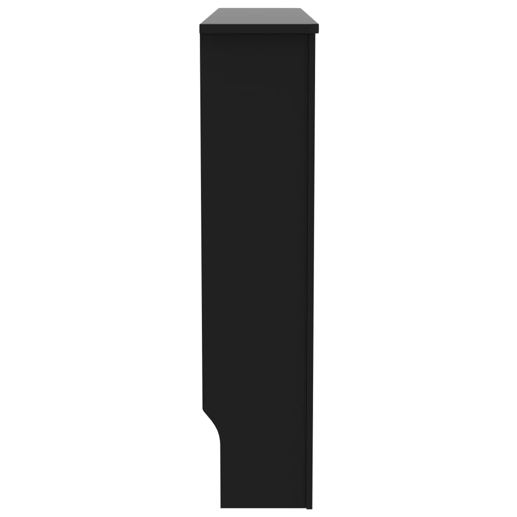 Copertura per Radiatore Nera 112x19x81,5 cm in MDF