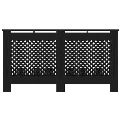 Copertura per Radiatore Nera 152x19x81 cm in MDF