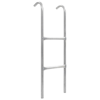 Scaletta per Trampolino Elastico 2 Gradini in Acciaio Argento 102,6 cm