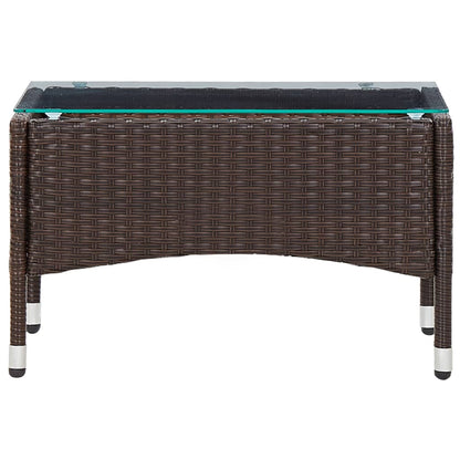 Tavolino da CaffÃ¨ Marrone 60x40x36 cm in Polyrattan