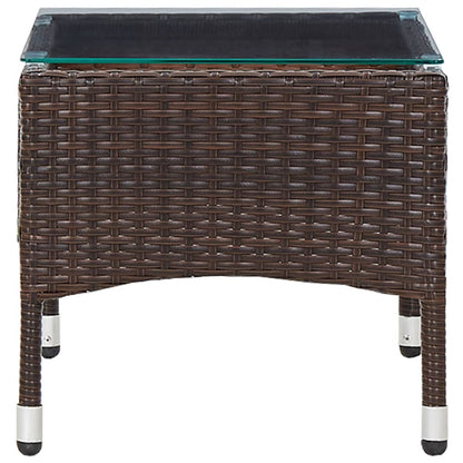 Tavolino da CaffÃ¨ Marrone 60x40x36 cm in Polyrattan