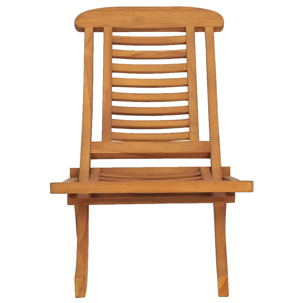 Sedia da Giardino Pieghevole in Legno Massello di Teak
