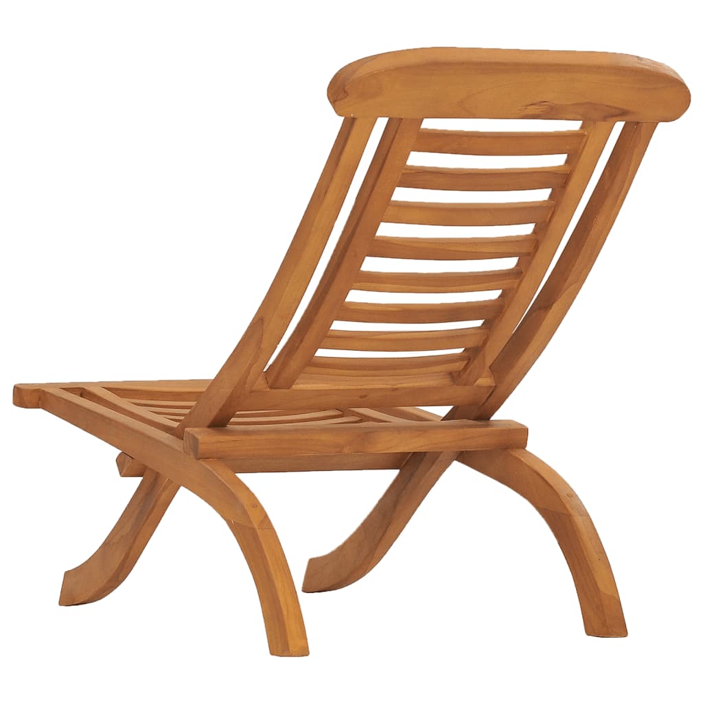 Sedia da Giardino Pieghevole in Legno Massello di Teak