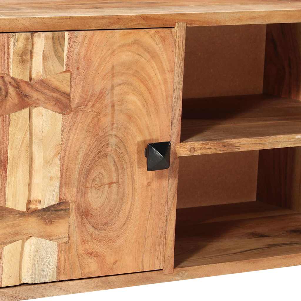 Mobile Porta TV 118x30x45 cm in Legno Massello di Acacia
