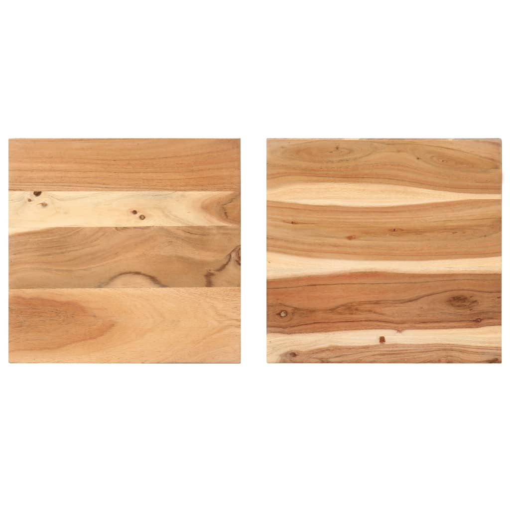 Tavolini 2 pz in Legno Massello di Acacia