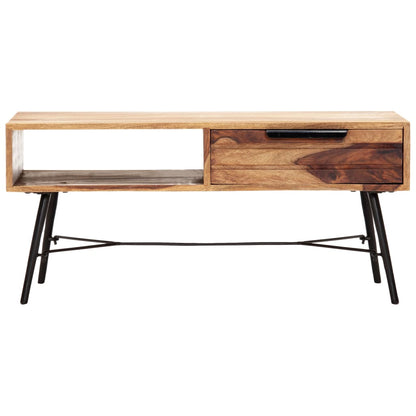 Tavolino da Salotto 88x55x40 cm in Legno Massello di Sheesham