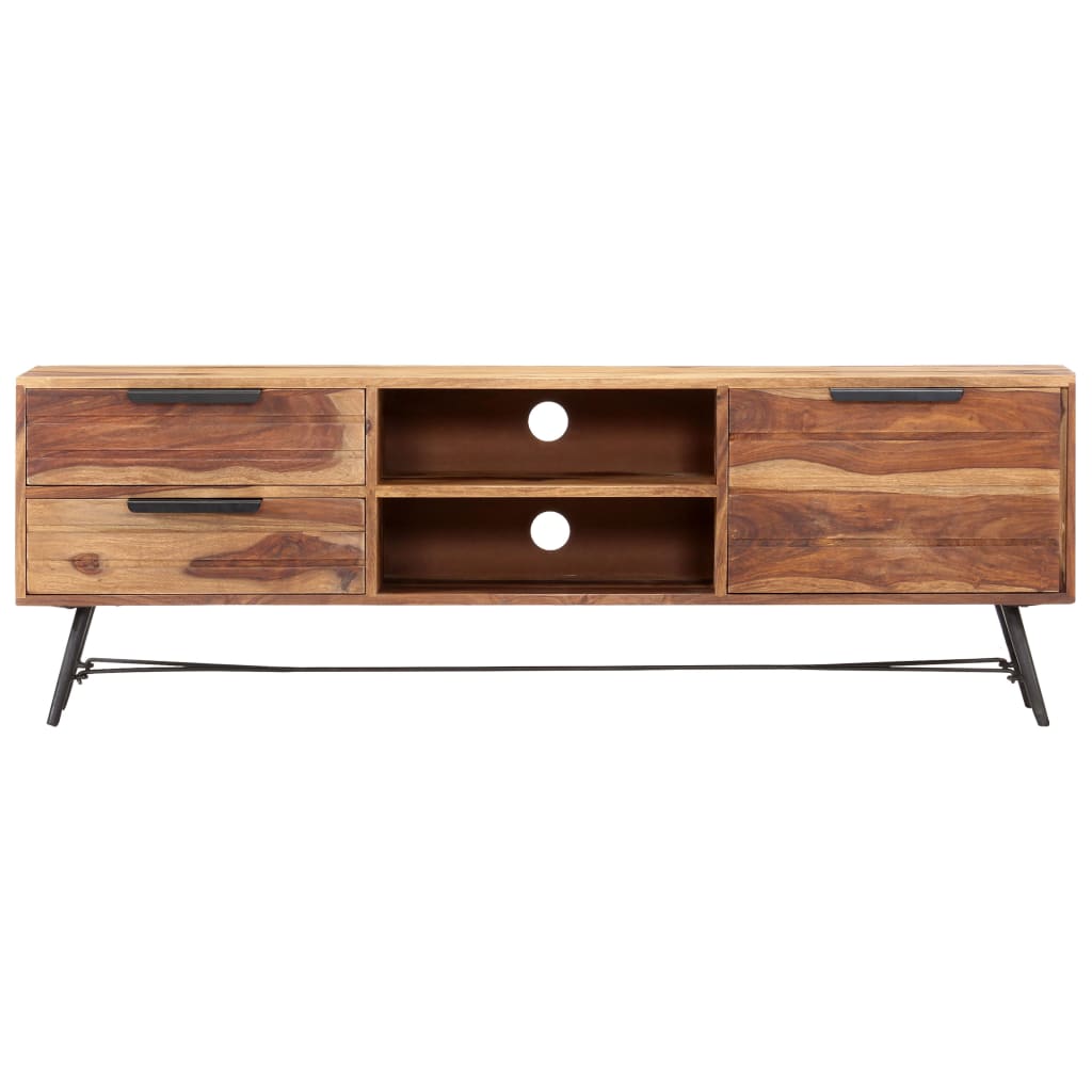 Mobile Porta TV 140x28x47 cm in Legno Massello di Sheesham