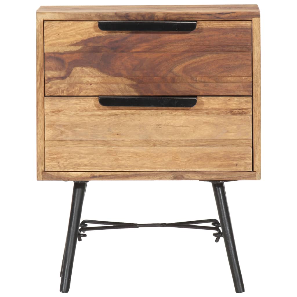 Comodino 40x30x50 cm in Legno Massello di Sheesham
