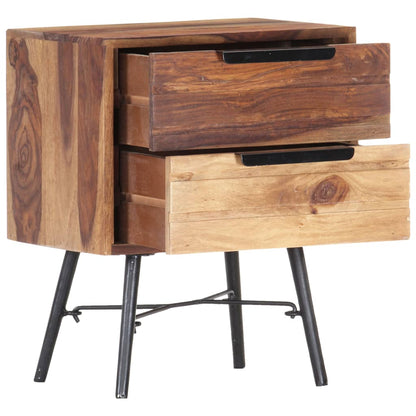 Comodino 40x30x50 cm in Legno Massello di Sheesham