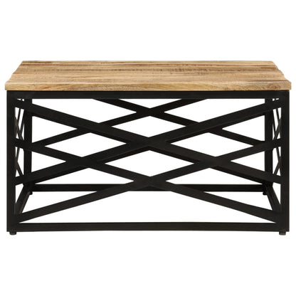 Tavolino da Salotto 68x68x35 cm in Legno Massello di Mango