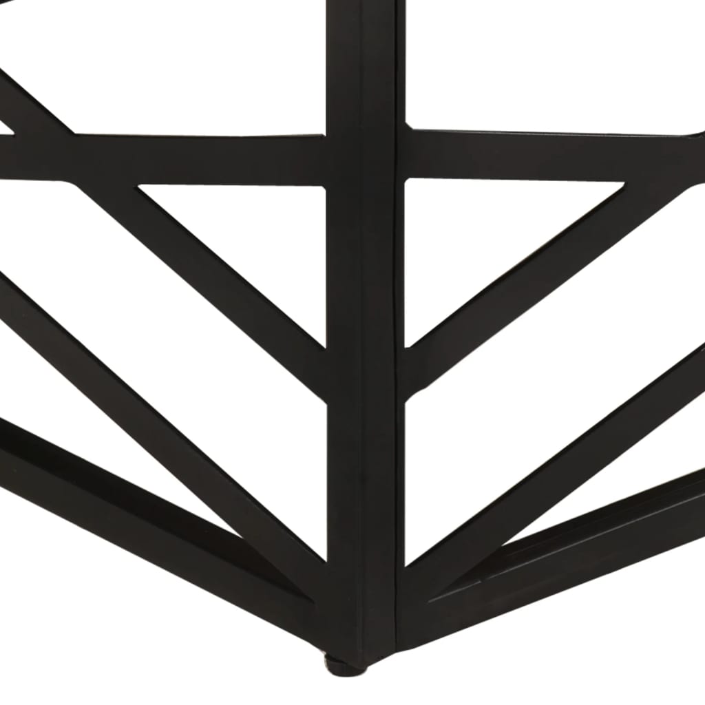 Tavolino da Salotto 68x68x35 cm in Legno Massello di Mango