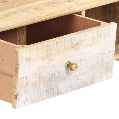 Tavolino da Salotto 88x60x40 cm in Legno Massello di Mango