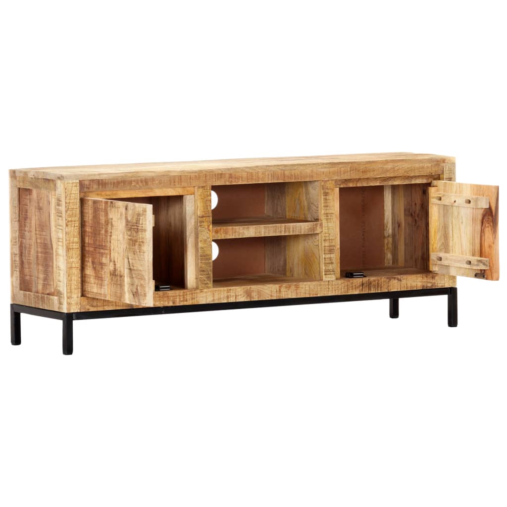 Mobile Porta TV 118x30x45 cm in Legno Massello di Mango