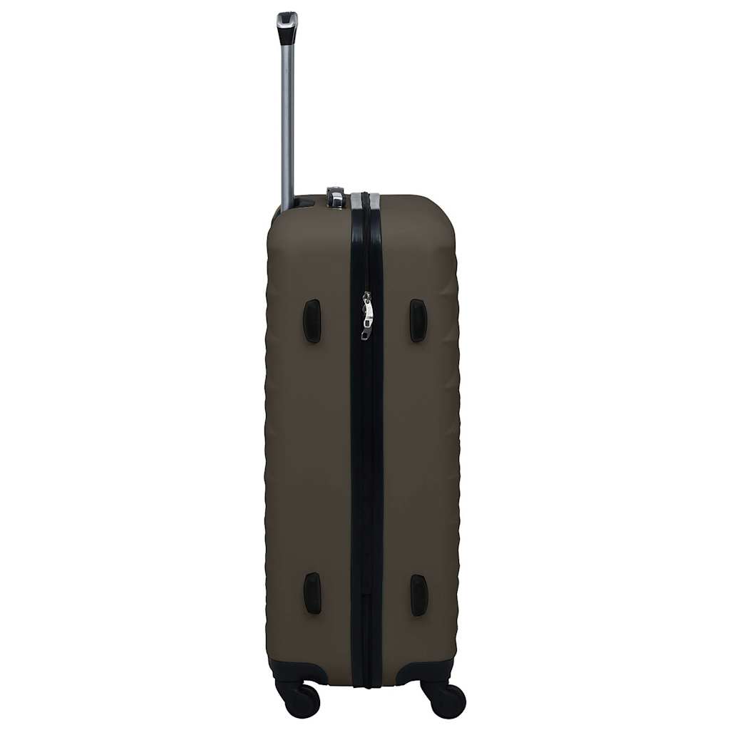 Set Valigie Trolley a Custodia Rigida 3 pz Marrone in ABS