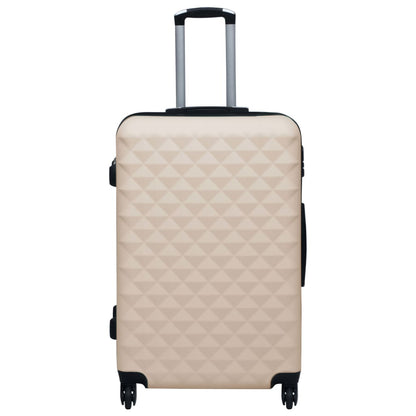 Set Valigie Trolley a Custodia Rigida 2 pz Oro in ABS
