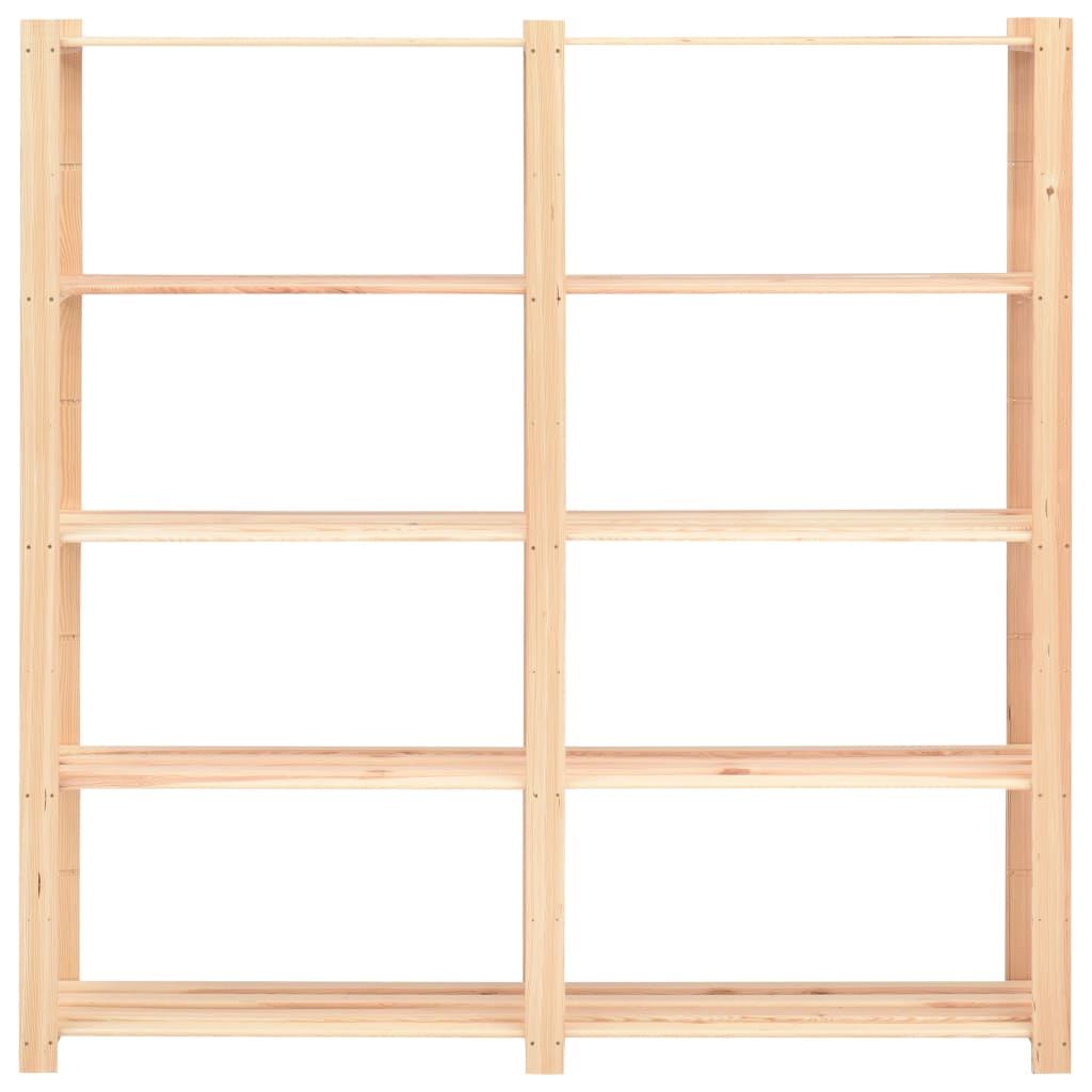 Scaffali a 5 Livelli 2 pz 80x38x170 cm Massello Pino 500 kg
