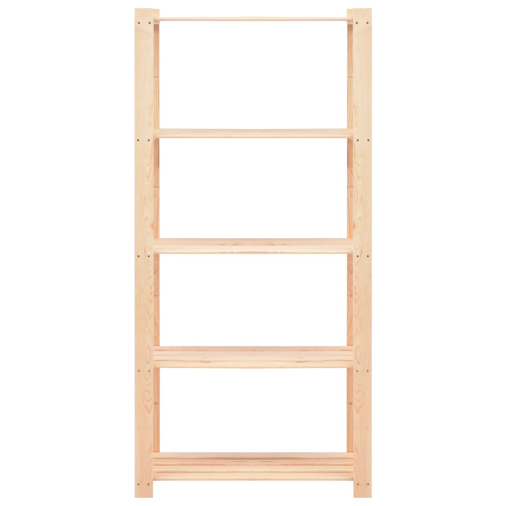 Scaffali a 5 Livelli 2 pz 80x38x170 cm in Massello Pino 250 kg