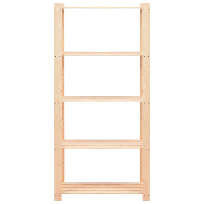 Scaffali a 5 Livelli 3 pz 80x38x170 cm Massello Pino 250 kg