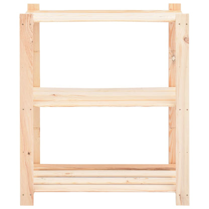 Scaffali a 3 Livelli 3 pz 80x38x90 cm Massello Pino 150 kg