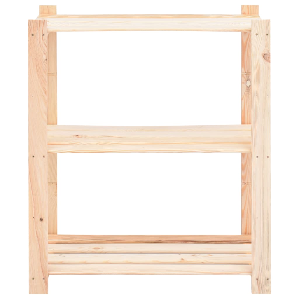 Scaffali a 3 Livelli 5 pz 80x38x90 cm in Massello Pino 150 kg