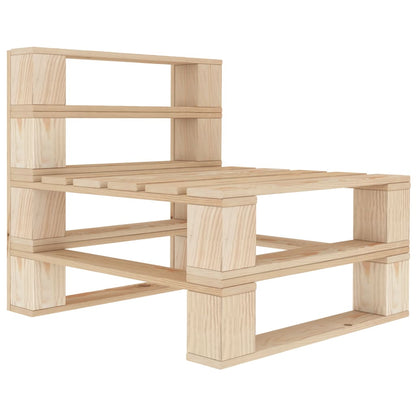 Divano Centrale da Giardino su Pallet in Legno