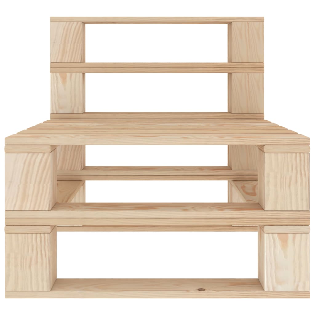Divano Centrale da Giardino su Pallet in Legno