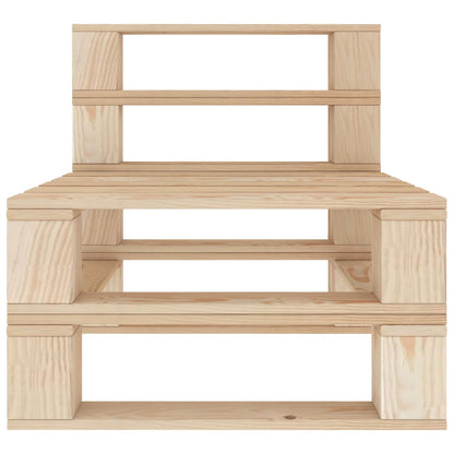 Divano Centrale da Giardino su Pallet in Legno