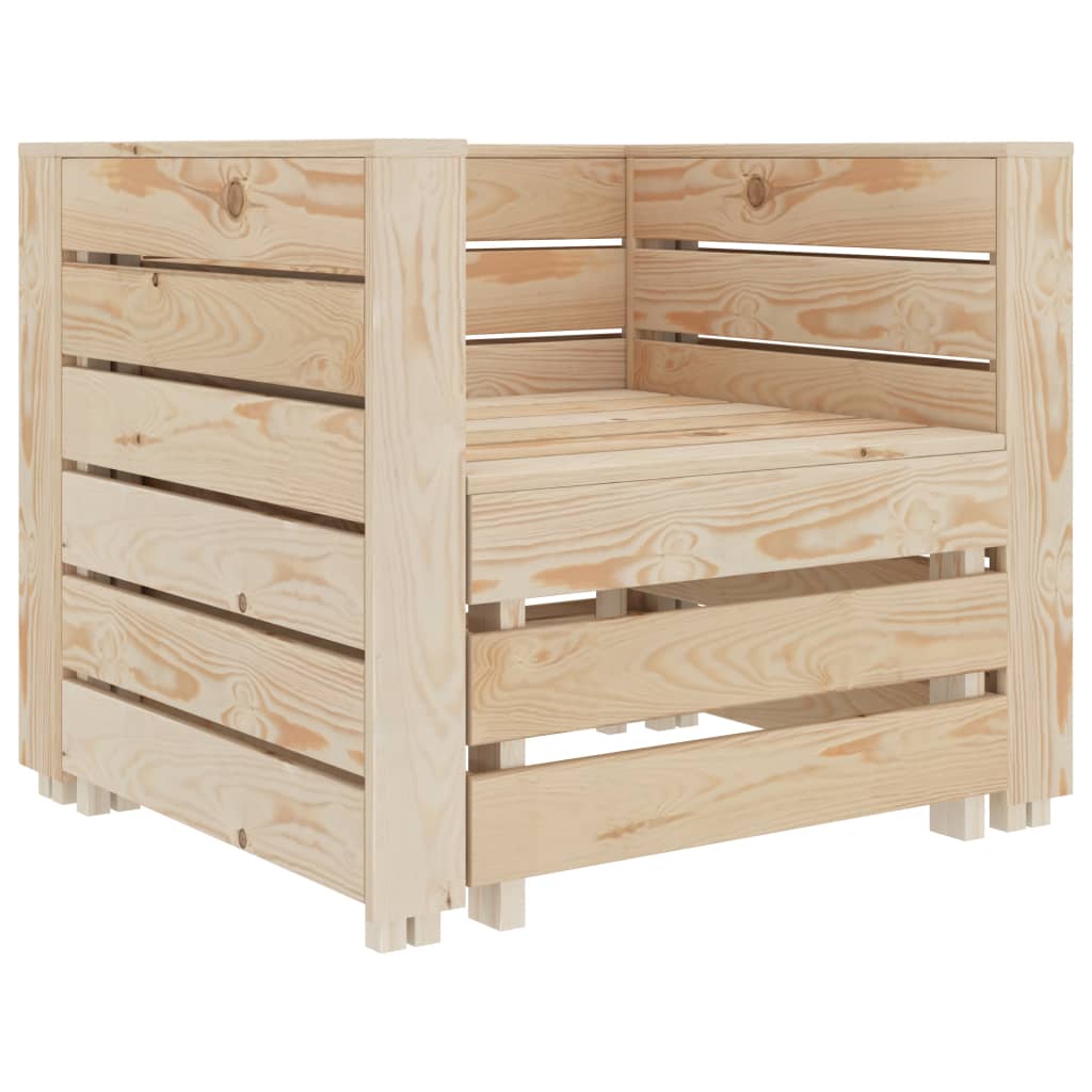 Set Salotto da Giardino Pallet 2 pz in Legno
